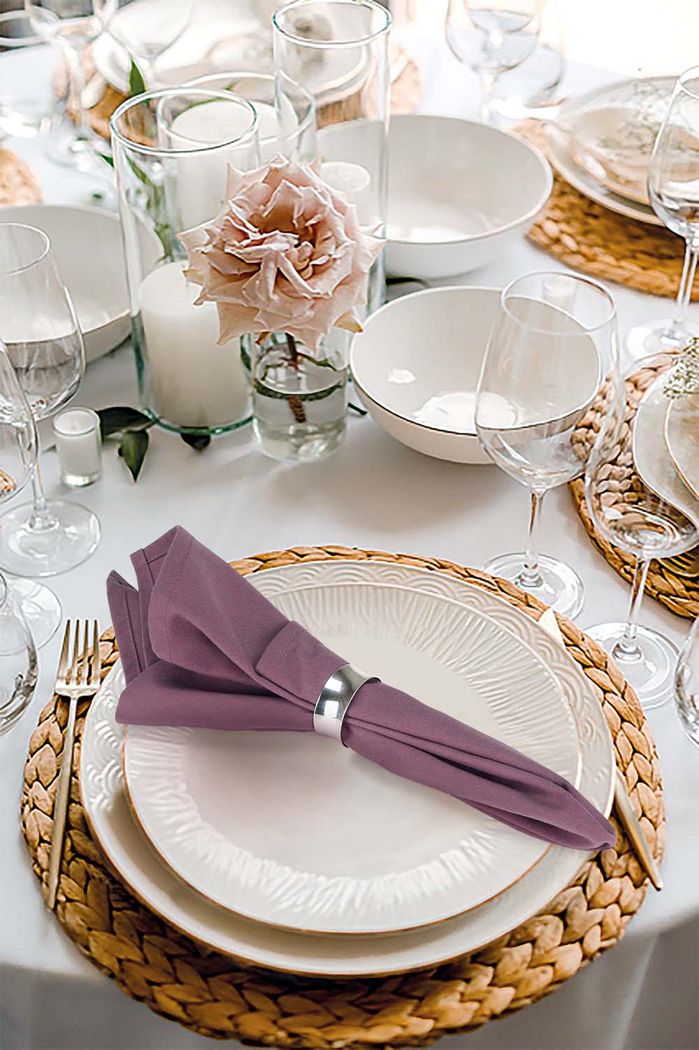 Servetten Grape Paars 51x51cm Treb SP