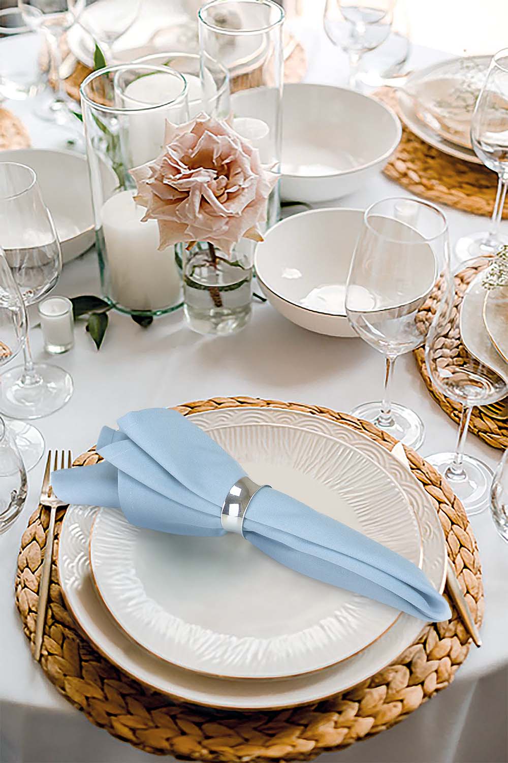 Servetten Duck Egg Blauw 51x51cm - Treb SP