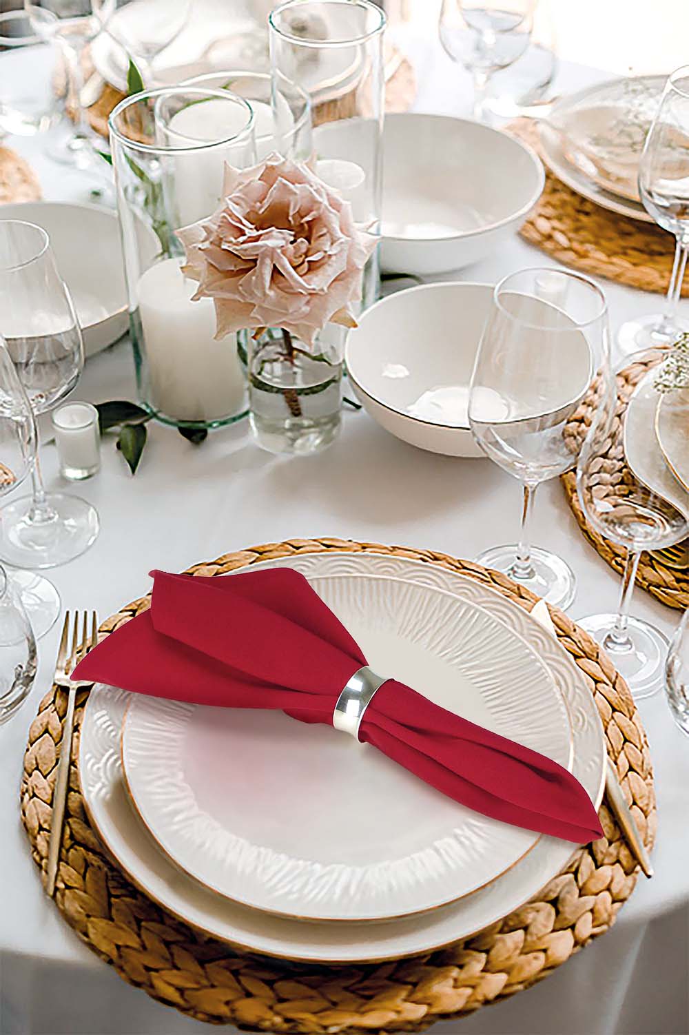 Servetten Red Rood 51x51cm - Treb SP