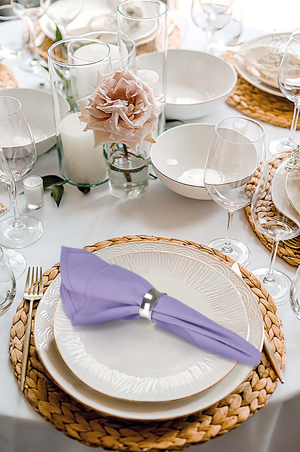 Servetten Violet Paars 51x51cm Treb SP