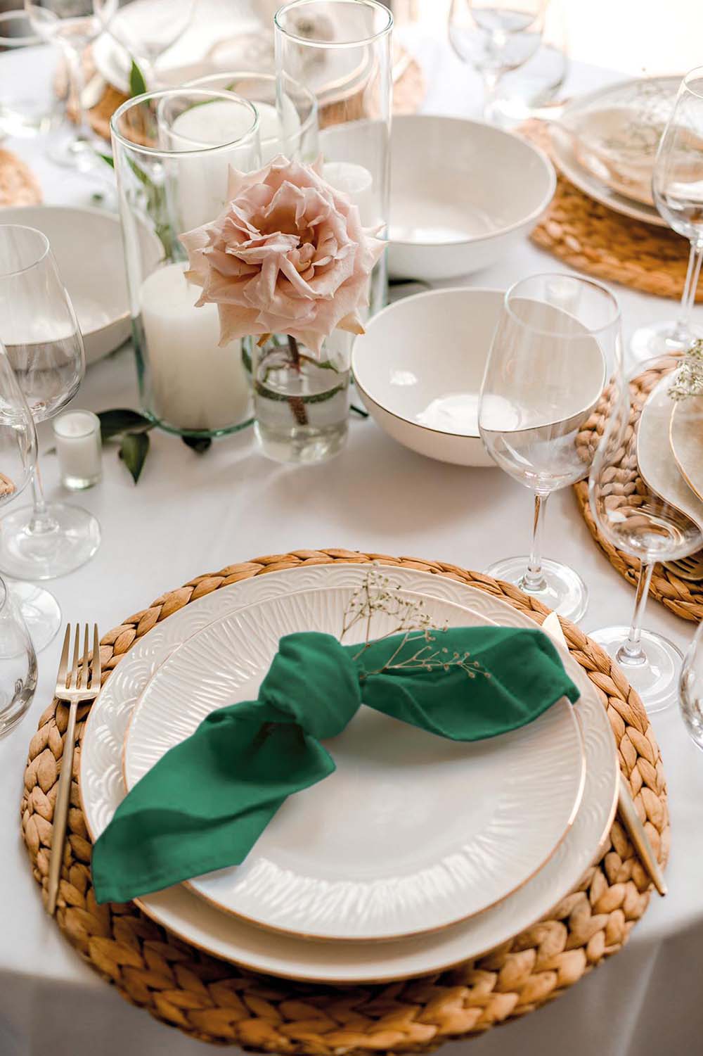 Servetten Groen 40x40cm Katoen - Treb X