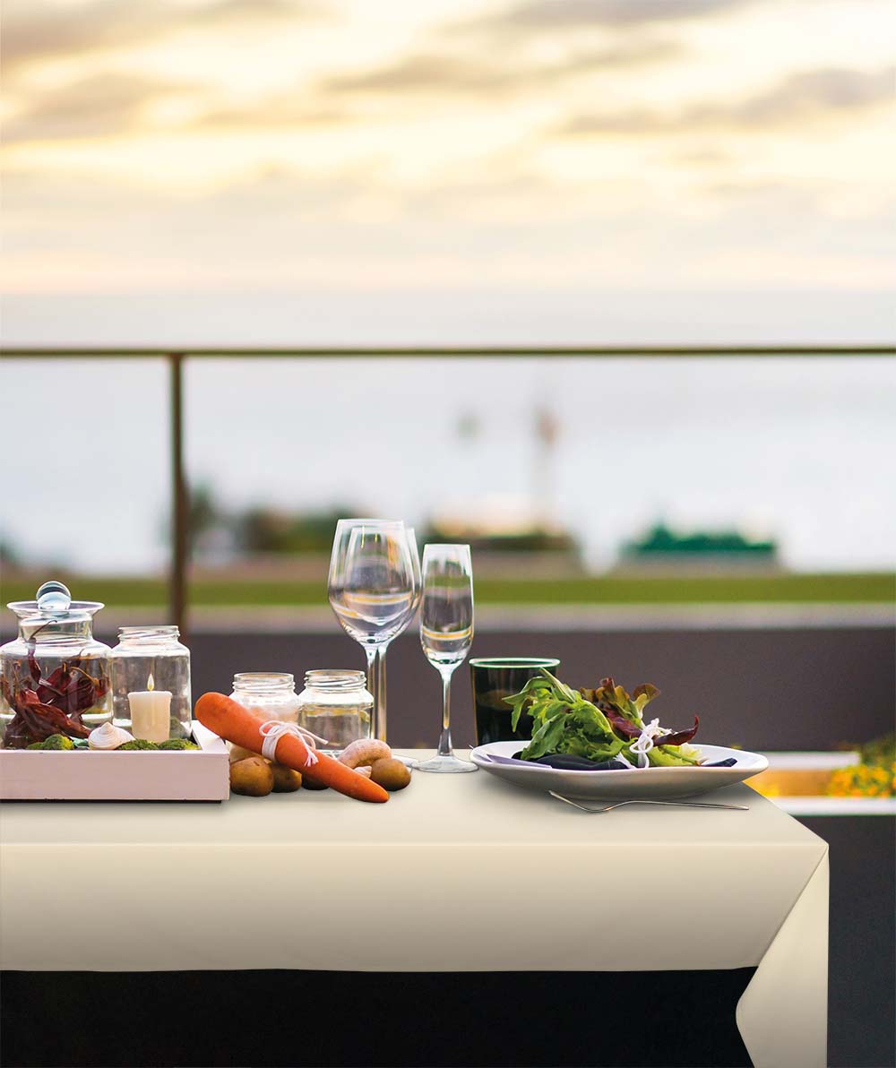 Tafelkleden Ivory Geel 178x178cm - Treb SP