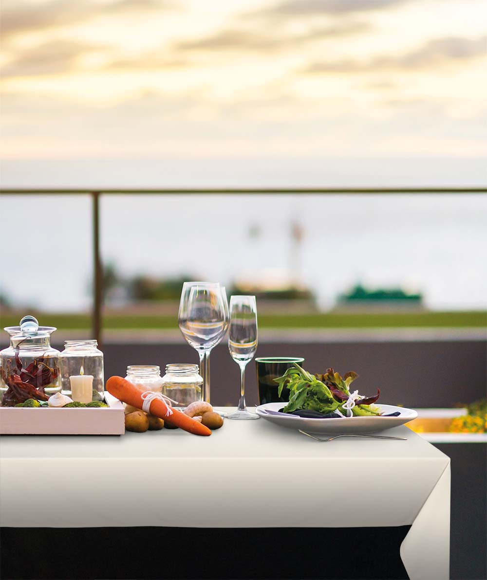 Tafelkleed Off White Beige 230x230cm - Treb SP