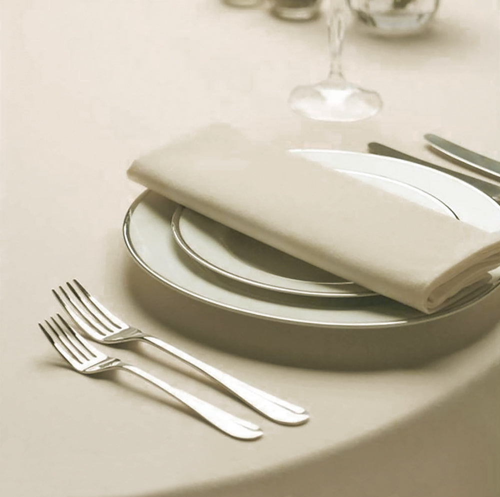 Tafelkleden Rond Off White Beige 178cm Ø - Treb SP