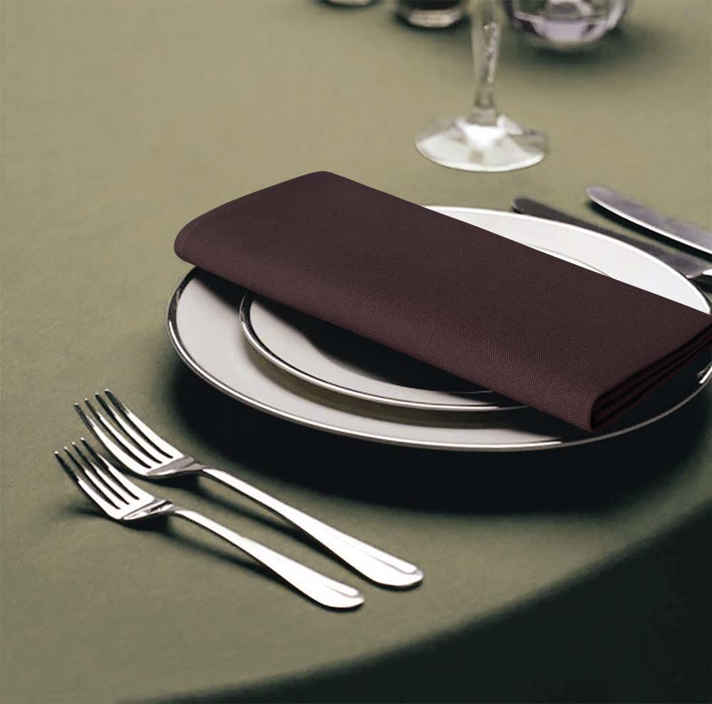 Tafelkleden Rond Olive Groen 330cm Ø - Treb SP