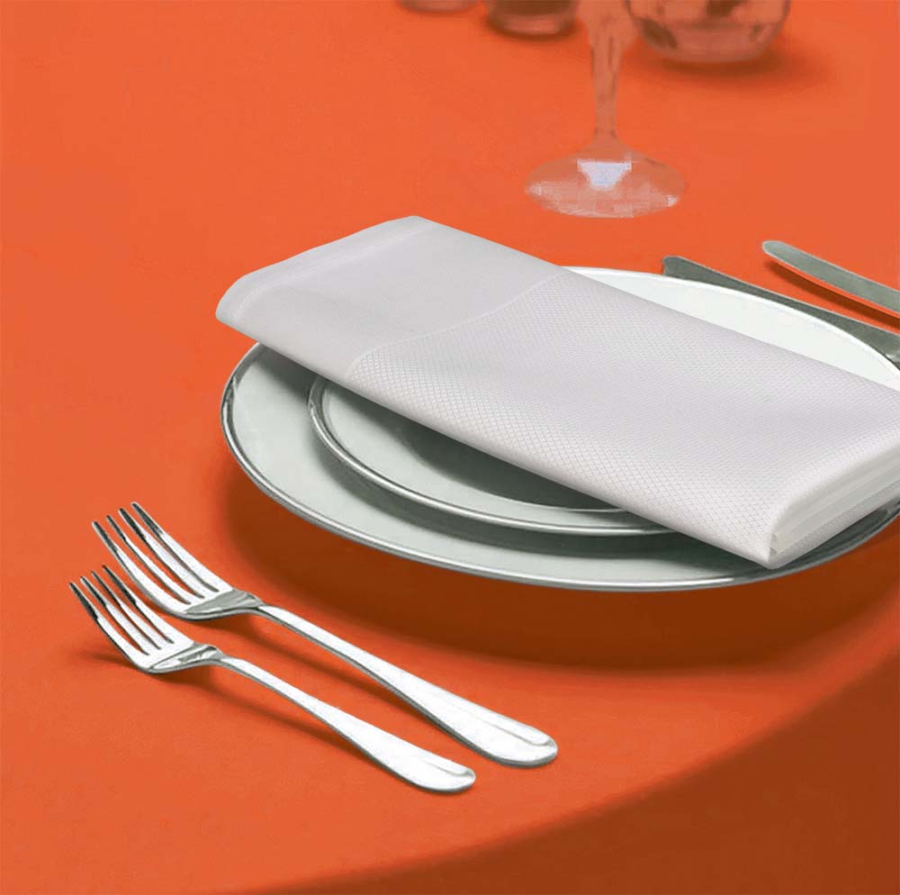 Tafelkleden Rond Tangerine Oranje 230cm Ø - Treb SP