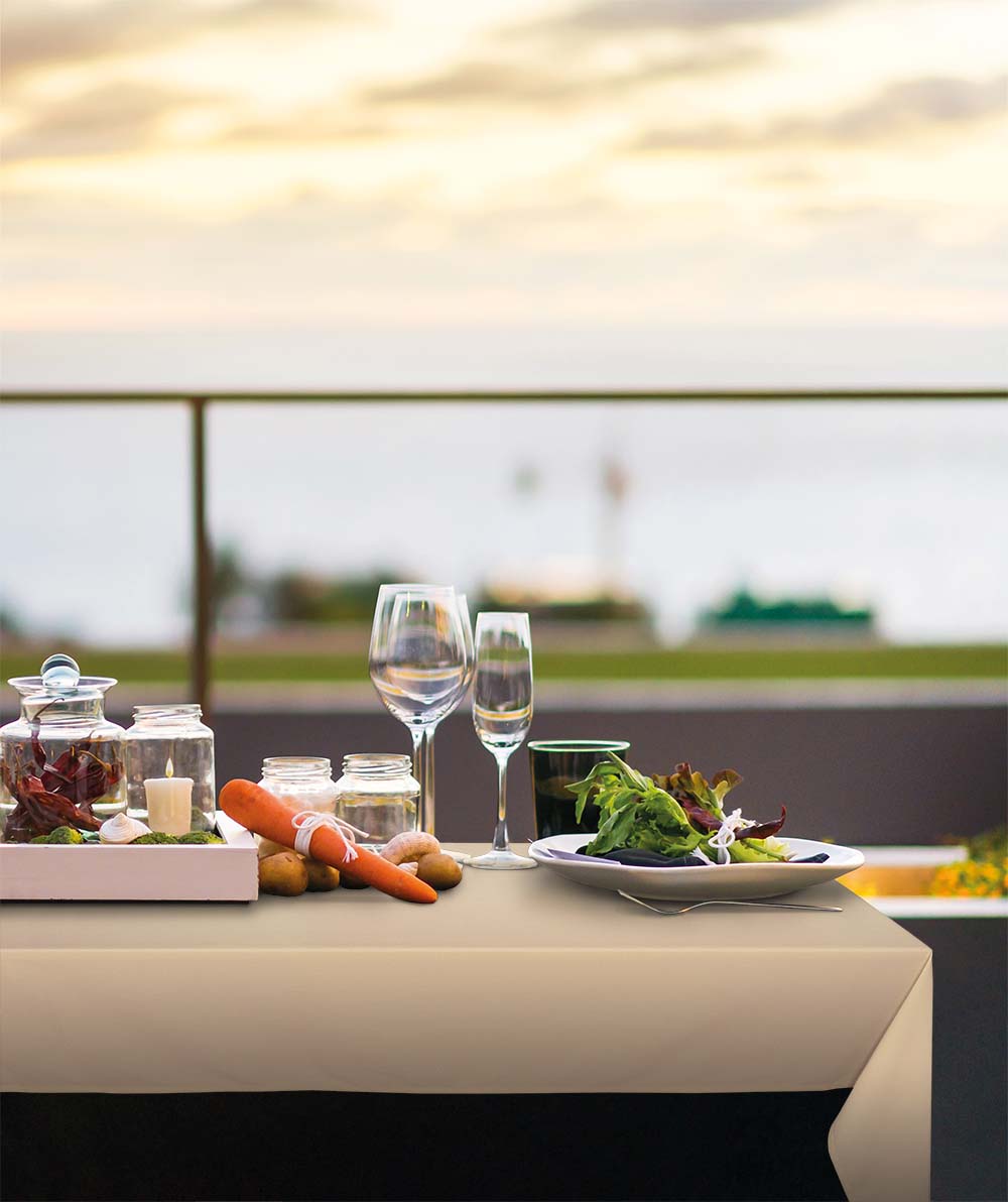 Tafelkleden Sandalwood Bruin 230x230cm - Treb SP