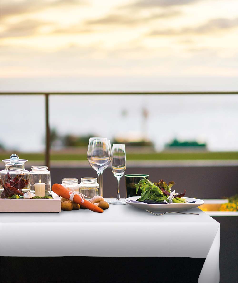 Tafelkleden White Wit 178x275cm - Treb SP