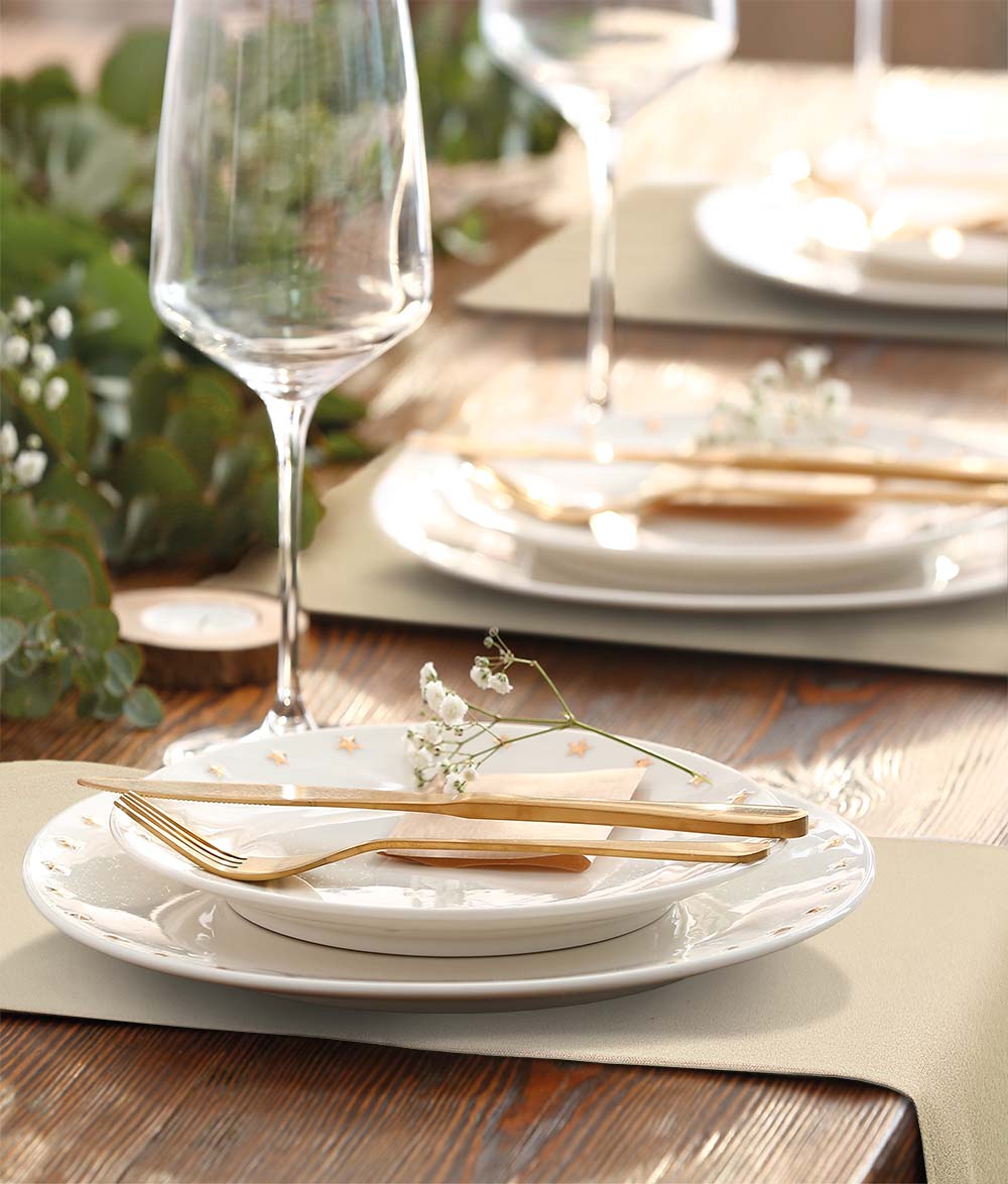 Tafellopers Ivory Geel 30x132cm Treb SP